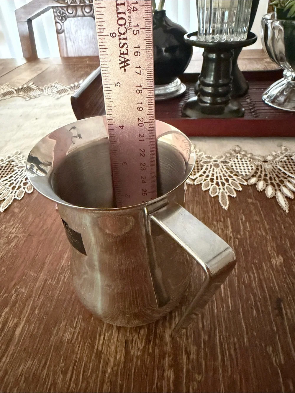 Vintage G.A.T. Pratika Stainless Steel Milk Frothing Pitcher – Made in Italy-8”